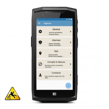Vigicom® VIGICROSS: Smartphone Tout-terrain pour la protection des travailleurs isolés